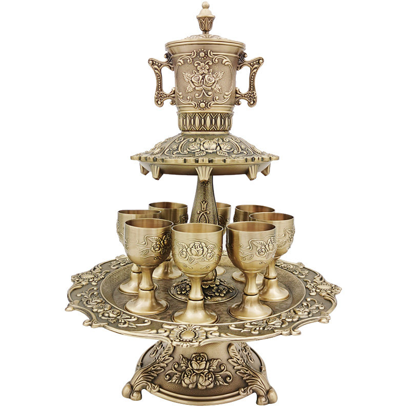 Pure copper divider retro personality piece creative birthday wedding furniture exhibition hall toast fair cup suit