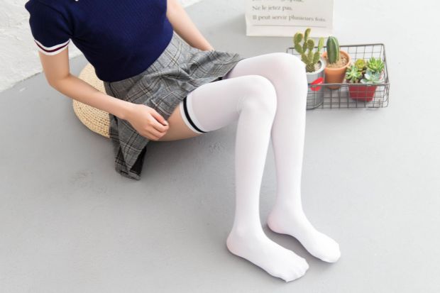 Kích thước lớn dài đùi đùi nữ sọc chống trượt đầu gối vớ dài dài cd transvestite giả giả Nhật Bản quần tất cho bé gái