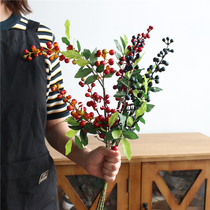 INS explosive Net red Christmas berry red fruit hipster simulation flower fake flower blueberry home decoration bouquet
