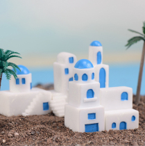 Micro Landscape Pendulum DIY multi-meatloft building Decorative Mediterranean House Swing Piece Creative Bonsai Resin Small Pendulum