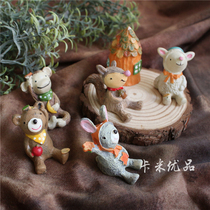 Forest Kingdom animal ornaments resin small animal shooting props groceries photography scene layout