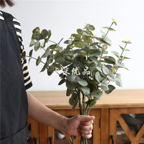 Foreign trade bulk eucalyptus leaf simulation bouquet silk flower green plant money leaf copper coin eucalyptus leaf arrangement