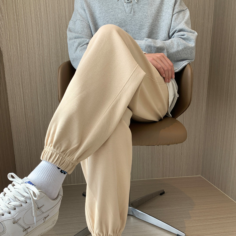 Men's Thin Casual Trousers Trendy Brand Loose Sports Pants Khaki Summer Joggers Trendy Sweatpants