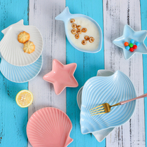Creative Marine Fish Dishes Dish Cutlery Nordic Ceramic Dinner Plate Dish Fruit Pan Breakfast Dish Saucer Dish Suit