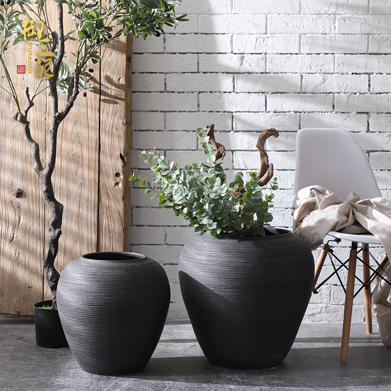 I and contracted large vase Nordic furnishing articles between sitting room flower arranging hotel villa example white pottery decoration