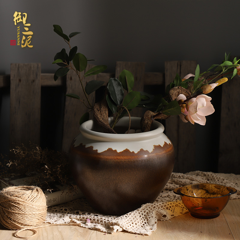 Jingdezhen ceramic new Chinese vase furnishing articles sitting room put lucky bamboo hydroponic fleshy potted flower pot