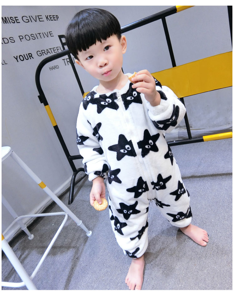 1 tuổi 3 đồ ngủ bé liền nhau san hô nhung dày cho bé túi ngủ chống đá 2 bé trai và bé gái phục vụ mùa đông jumpsuit trẻ em xuân hè