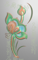 Yin carving lotus lotus exquisite carving jade carving