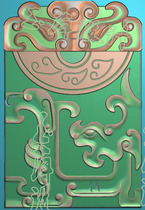 Antique card animal head card exquisite carving jade carving