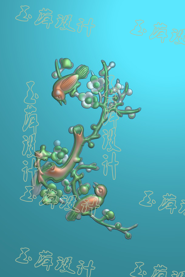 Magpie flowers and birds like the upper branches of plum blossoms