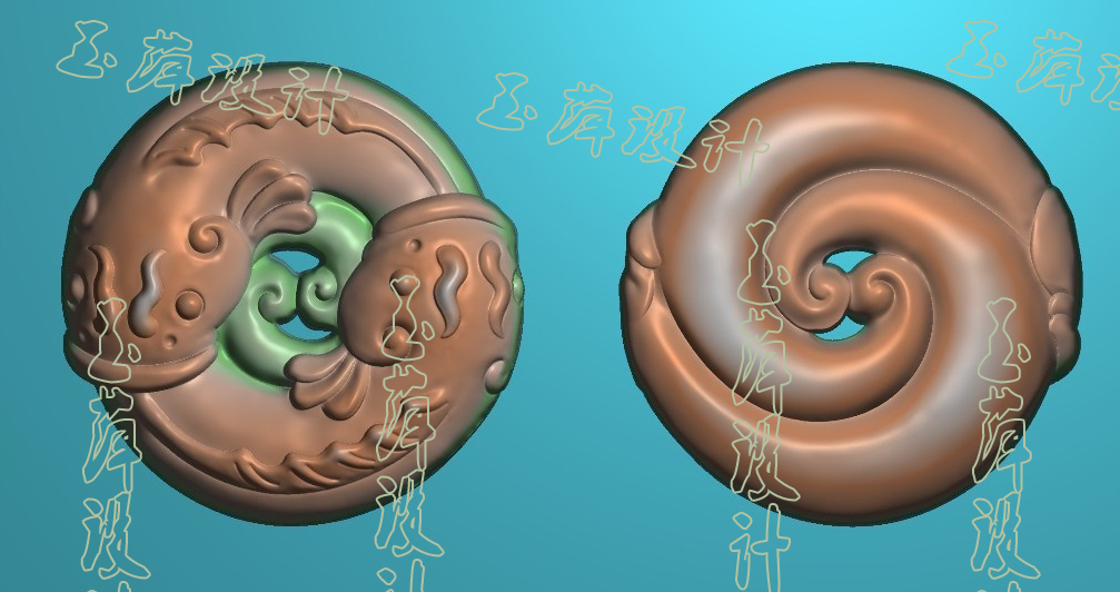 Antique brand fish carving jade carving