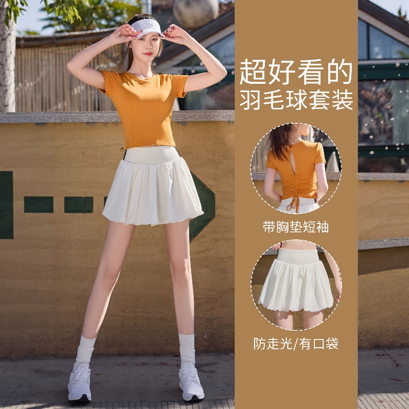 Japan Jgyp2026 New Tennis Sports Suit for Women, Summer Running Morning Jog Outfit, Yoga Fitness Badminton Short Skirt
