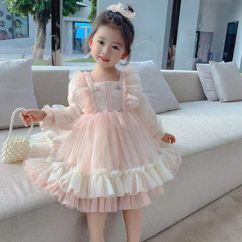 Girls Lolita dress New baby girl summer short-sleeved princess dress C1 3061