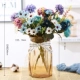 Bình thủy tinh châu Âu sáng tạo để bàn nhân tạo hoa trưng bày bàn cà phê giả hoa bó phòng khách chèn bình trang trí - Vase / Bồn hoa & Kệ