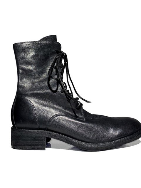 Guidi Ghost Emperor Boots Women's Lace-up Martin Boots British Style Spring and Autumn Single Boots Slim Boots Women's Short Boots Thick Heel Round Head