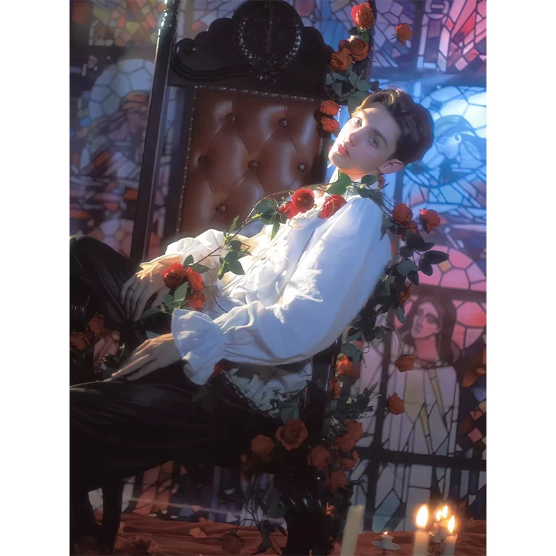 Рубашка, платье, французский стиль, хэллоуин, косплей, стильLolita