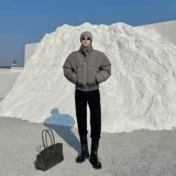 Короткий демисезонный пуховик с пухом, удерживающая тепло куртка, изысканный стиль