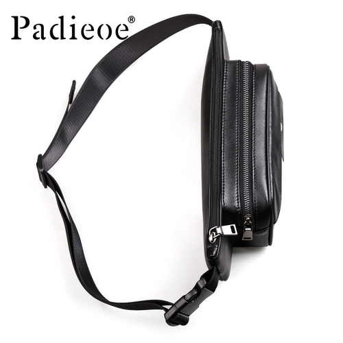 Мужская нагрудная сумка, спортивная поясная сумка для отдыха, сумка на одно плечо, из натуральной кожи
