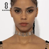 Blackhead/Blackhead Nai Wanwan Girl Personality Sweet и Cool Японское текстовое ожерелье Коллера Colarbone