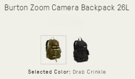 SS16 Burton Zoom Camera Backpack 11031104307 Gói chụp ảnh ngoài trời 26L balo lowepro