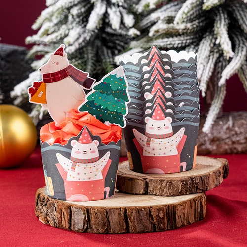 Рождественская бумажная чашка торт и бумажная чашка одноразовая бумажная стакан