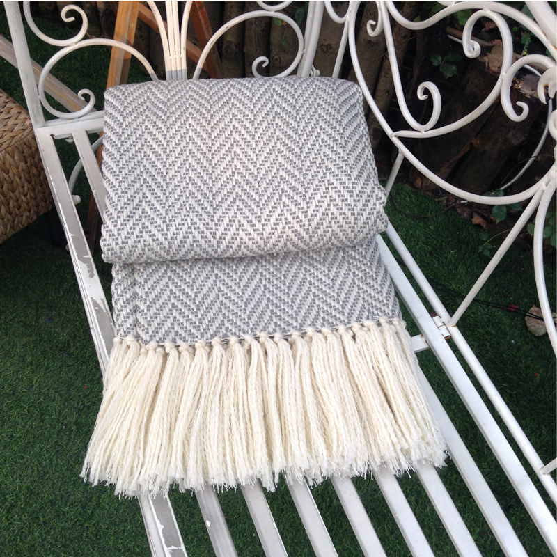 Bắc Âu chăn đuôi đơn giản sofa chăn mô hình xương cá giải trí chăn siêu mềm dày nap chăn mô hình trang trí phòng chăn - Ném / Chăn chăn đại hàn