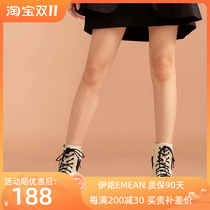 British style ins tide Martin boots womens 2021 new lace up spring and autumn thin short boots color matching thick bottom motorcycle boots