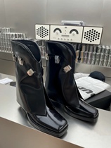 Niche design pants tube boots female 2021 new detachable buckle short boots single boots thick sole personality handsome motorcycle boots