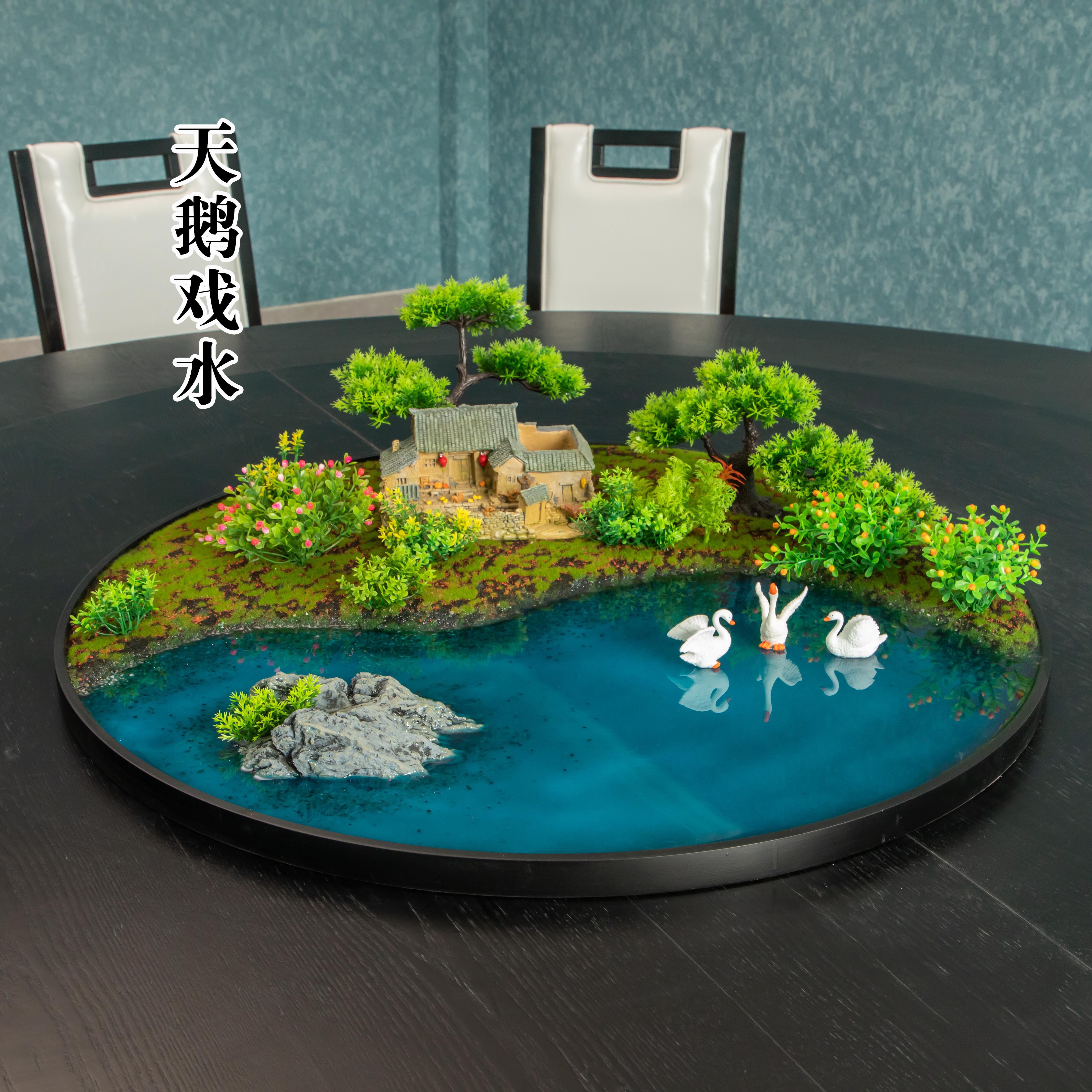 New Chinese Dial Roundtable Decoration Table Flower Round Desk Round Round Round Screen Table