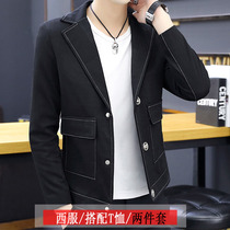 Spring new suit men Korean version of the trend youth small suit mens slim handsome suit spring and autumn mens coat