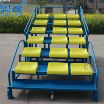 Mobile referee stand 18-seat finish referee stand at track and field venue retractable finish timer stand referee stand