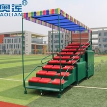 Olien T-89 27-seat retractable finish referees stand track and field competition finish referees stand with awning