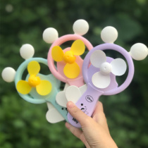 Hand pressure fan cartoon Student Manual small fan toy children creative handheld portable cute Mickey fan