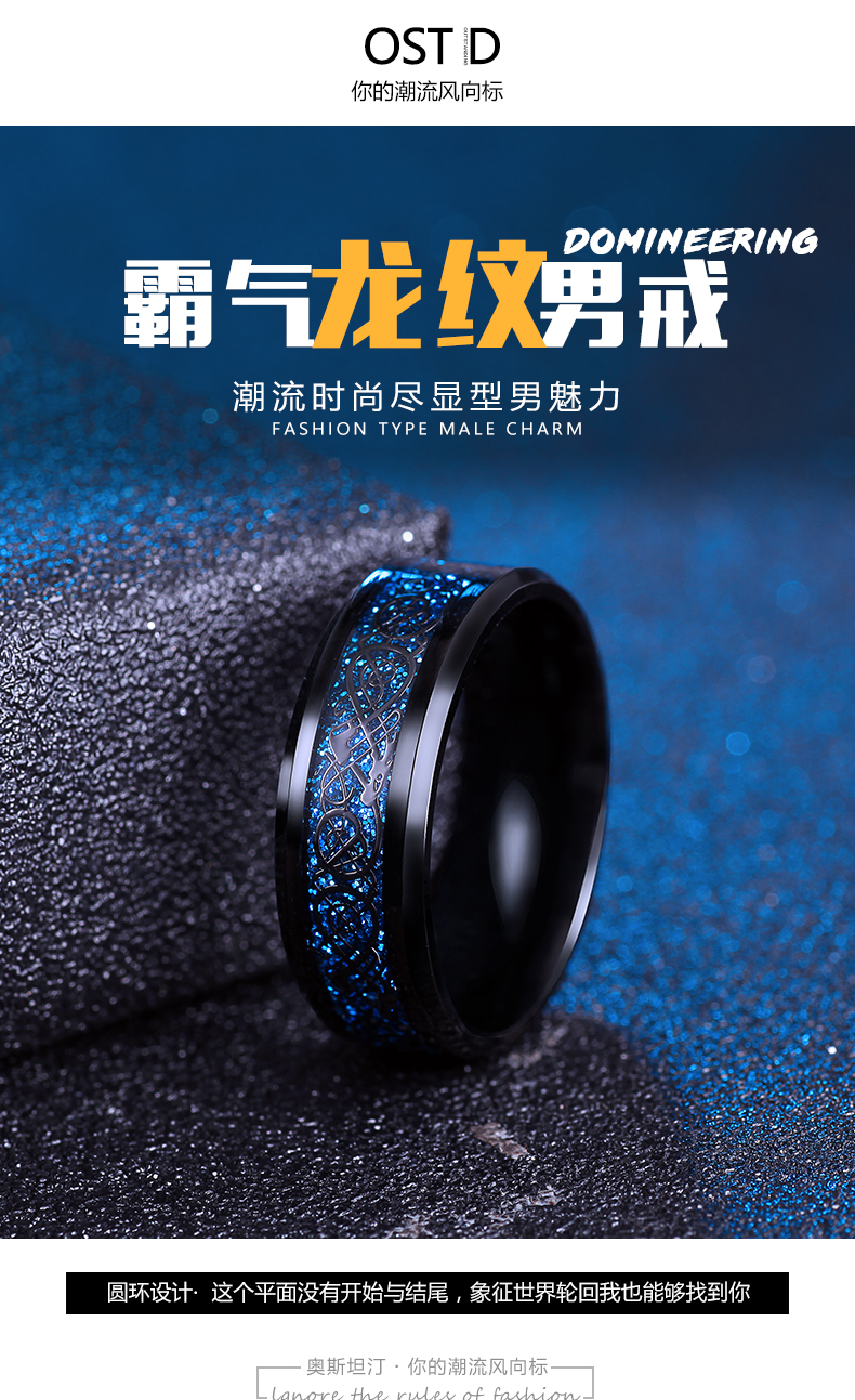 Bague homme OUTSTANDING     en Acier au titane - Ref 3089094 Image 7