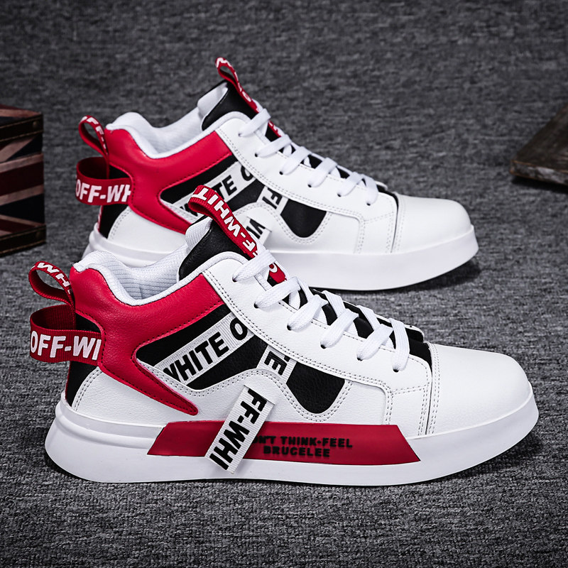 Winter men's sports trendy shoes 2022 new heightened two cotton men's shoes trend plus velvet high-top sneakers dad autumn and winter