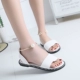 Mùa hè 2018 phiên bản mới của Hàn Quốc của giày sandal hở mũi nữ đế bằng phẳng đơn giản thời trang ngọc trai Giày Roman giày nữ thủy triều