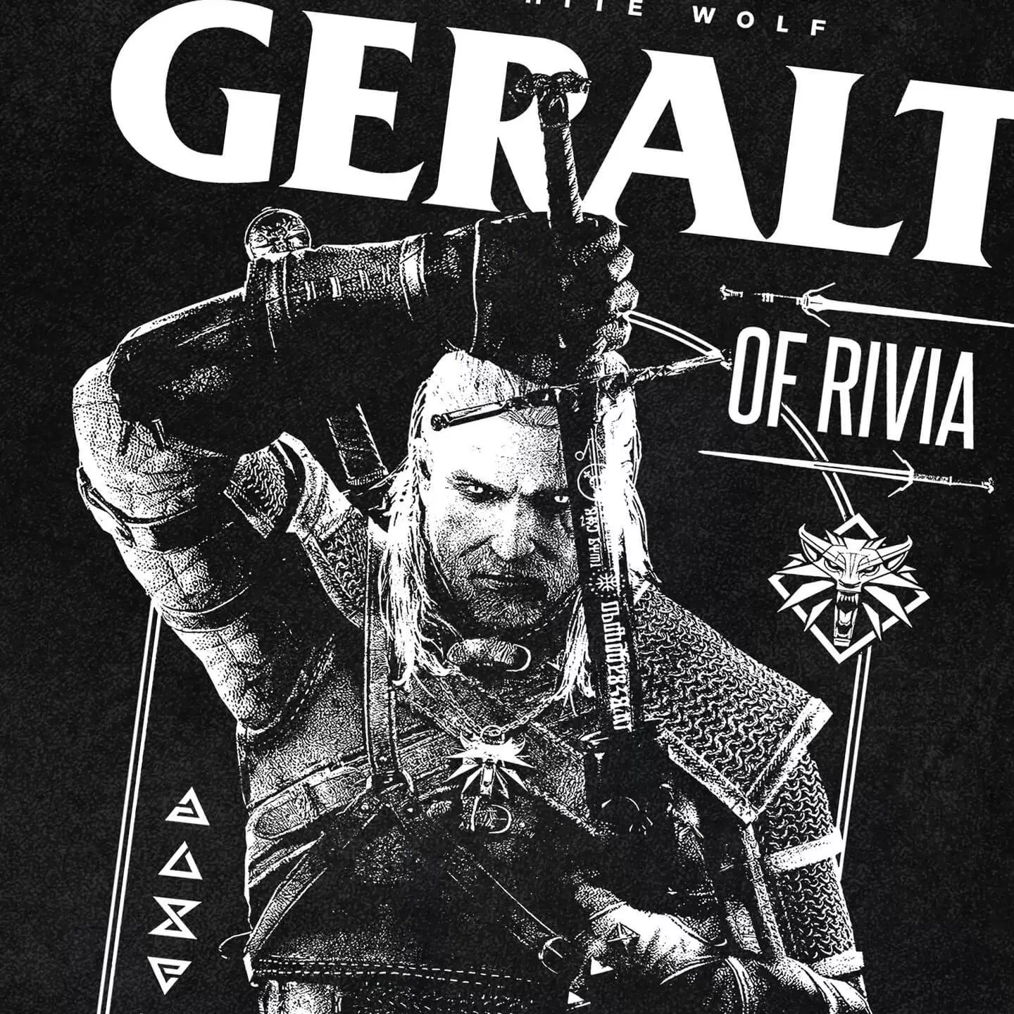 The Witcher 3 US версия Тяжелая промышленность отбеливание стирка Ведьмак Геральт Волшебник Третья футболка с коротким рукавом в тренде