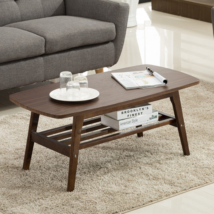 Office reception business guests simple modern coffee table small apartment living room solid wood coffee table with storage