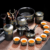 High-end automatic tea set household office Chinese ceramic kung fu teacup tea plate light lazy lazy tea cup