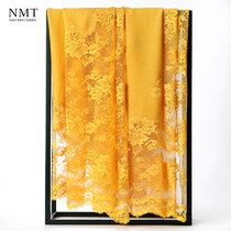 NMT fashion European and American wool cashmere silk shawl womens French lace hollow out handmade stitching multi-functional scarf