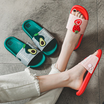 Slipper women Summer home non-slip indoor bathroom Bath couple cute fruit sandals home men wear anti-odor