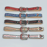 Ремень, джинсы подходит для мужчин и женщин, ретро красный (черный) чай, в стиле панк