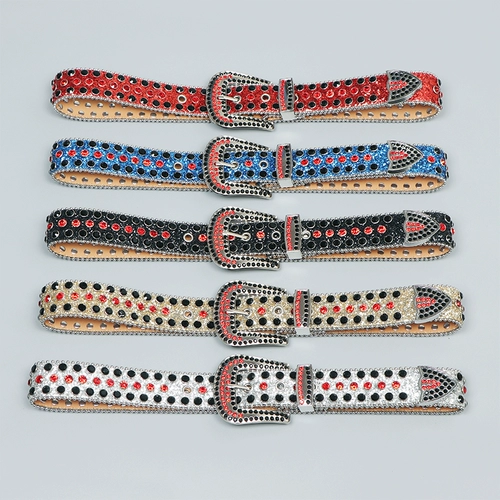 Ремень, джинсы подходит для мужчин и женщин, ретро красный (черный) чай, в стиле панк