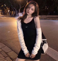 Black Harness Vest Skirt Woman Outside Wearing 2022 New Summer Little Submarine Gas Sexy Sexy Glutes Without Sleeveless Dress