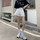 Тонкая белая джинсовая юбка, шорты, штаны, 2025 года, высокая талия, свободный крой, А-силуэт