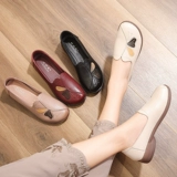 Обувь для матери, нескользящие туфли для кожаной обуви, из натуральной кожи, для среднего возраста, мягкая подошва