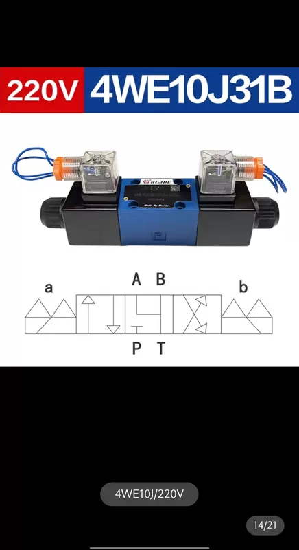 4WE6 thủy lực điện từ đảo chiều van định hướng van 4WE6D/10D Series đơn AC/DC cao áp van điện từ van thủy lực 5 3 van điều khiển lưu lượng thủy lực