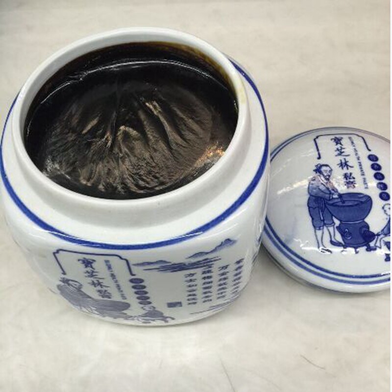 Hetianxia paste jar Jingdezhen ceramic paste porcelain bottle 500ml Chinese herbal medicine sealed jar custom manufacturer
