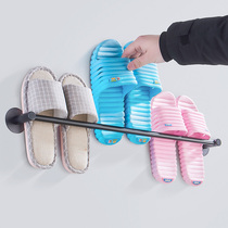 Punch-free bathroom drag shoe rack toilet door rear shoe rack vertical bathroom door wall wall hanging