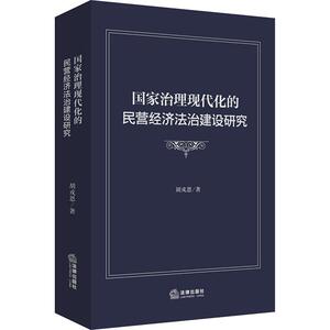 国家治理现代化的民营经济法治建设研究 胡戎恩 著 法学理论 社科 法律出版社